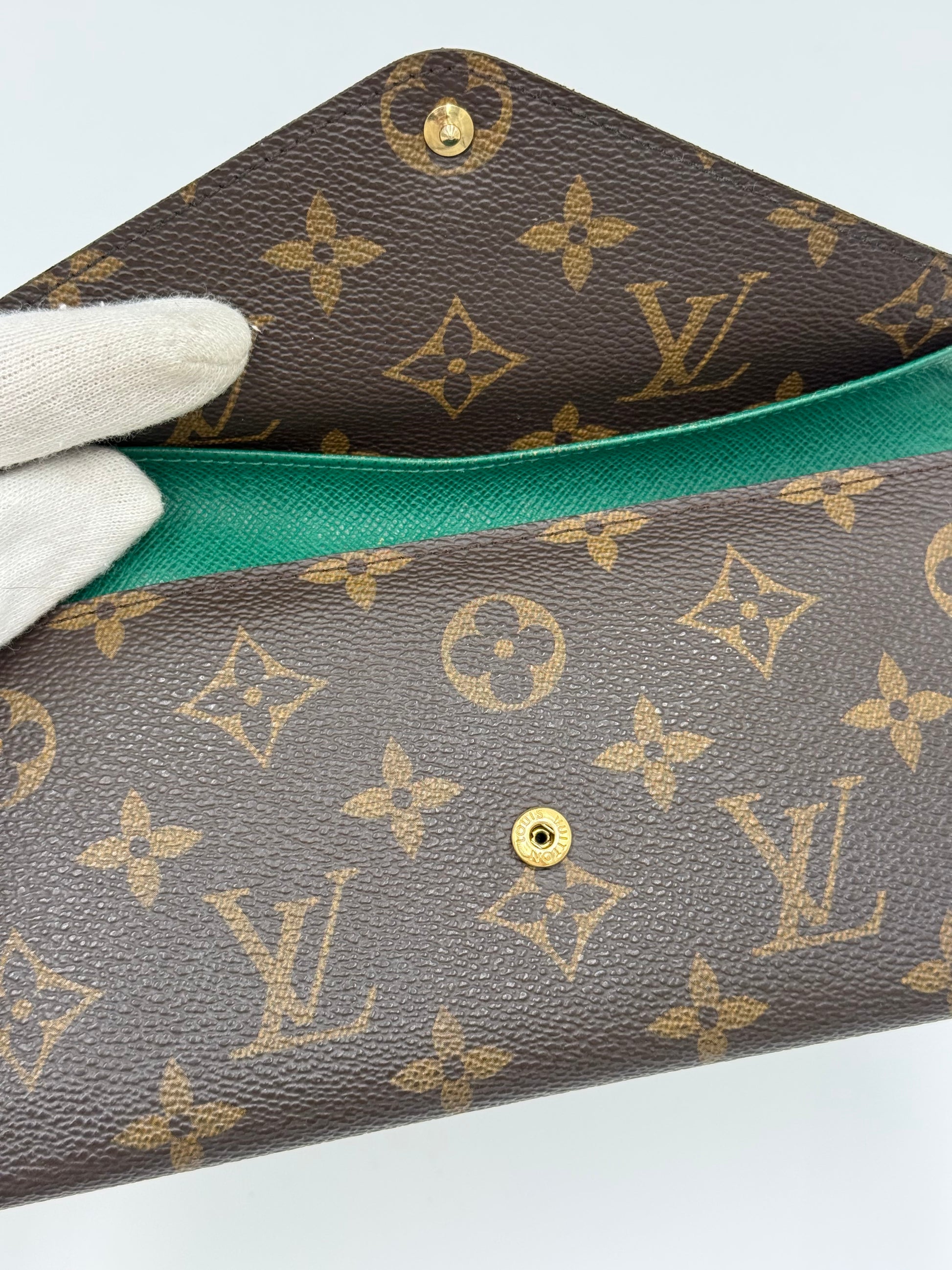 Louis Vuitton Portafogli Monogram Envelope Verde - Pally Vintage Closet