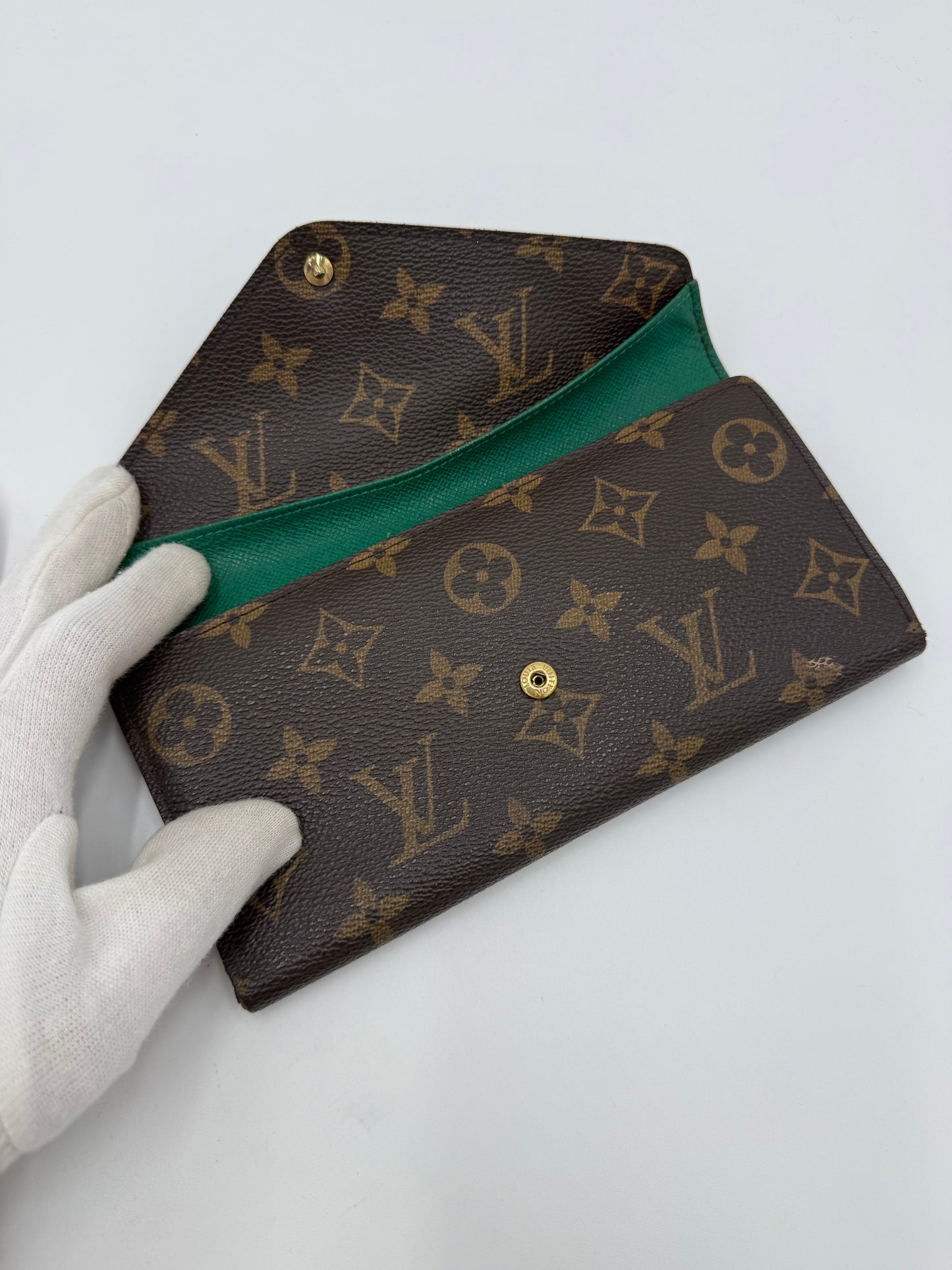 Louis Vuitton Portafogli Monogram Envelope Verde - Pally Vintage Closet