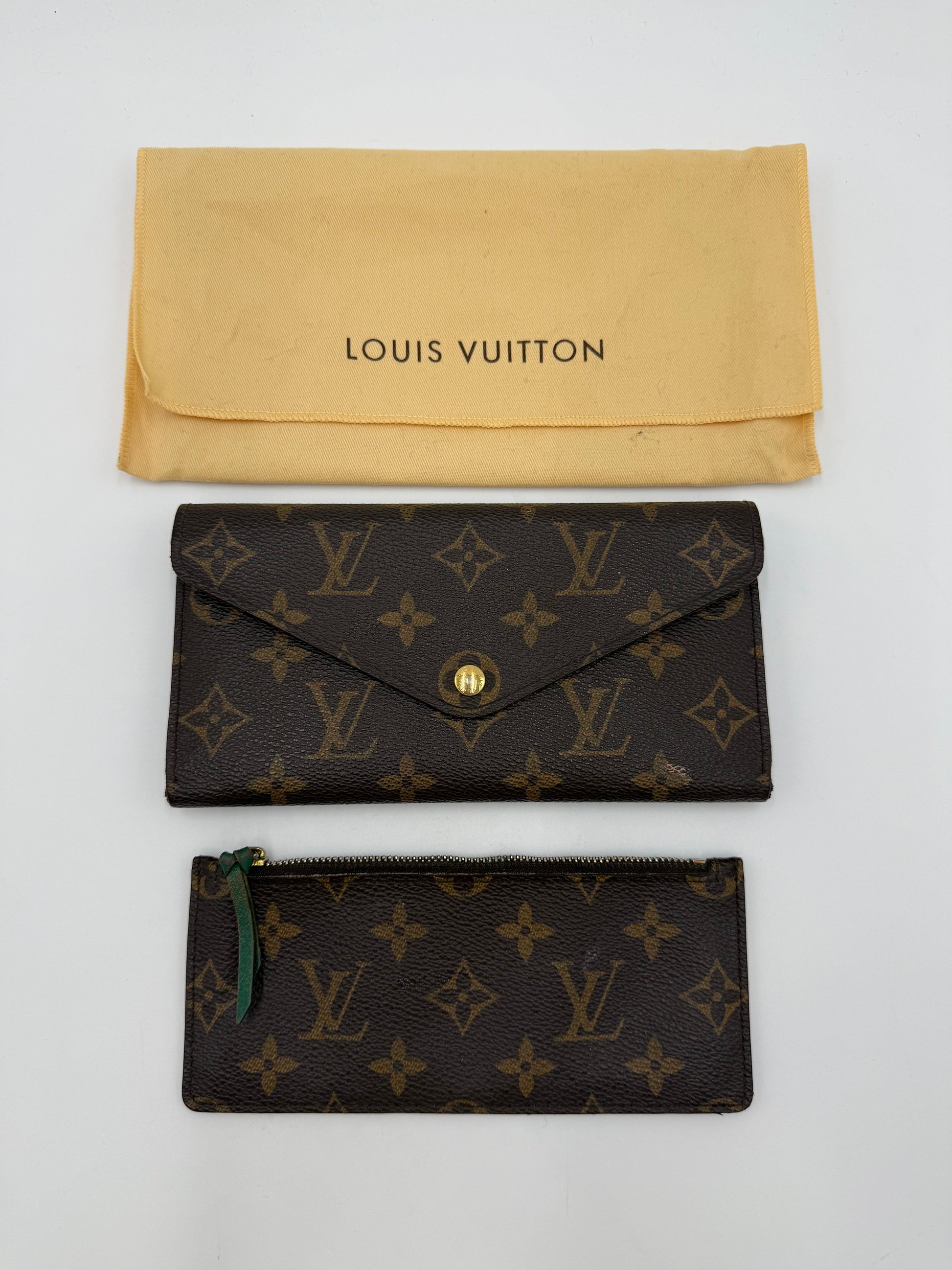 Louis Vuitton Portafogli Monogram Envelope Verde - Pally Vintage Closet