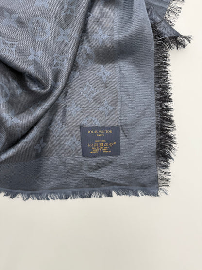 Louis Vuitton Sciarpa Shawl Monogram in Lana Blu Navy - Pally Vintage Closet