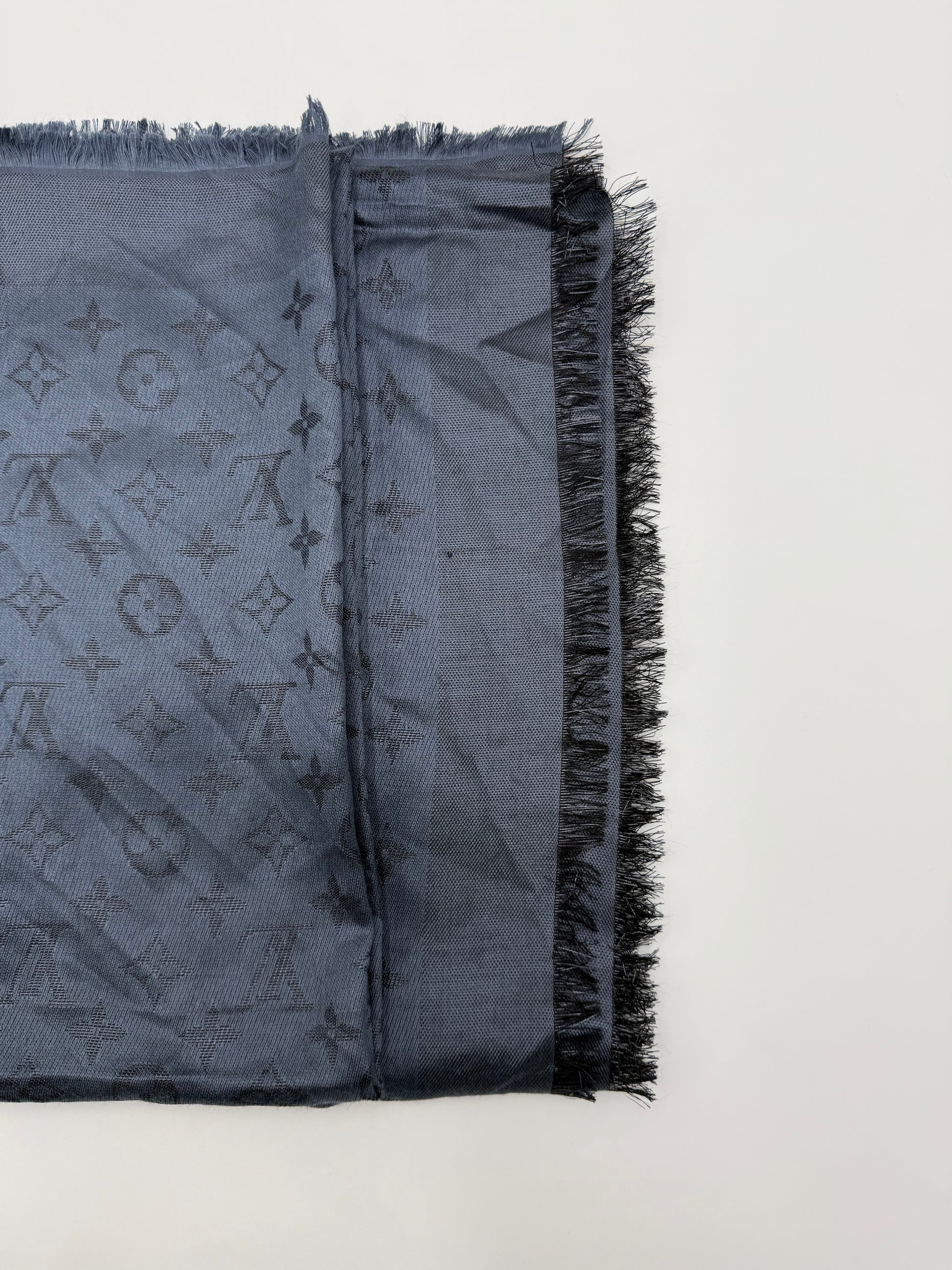 Louis Vuitton Sciarpa Shawl Monogram in Lana Blu Navy - Pally Vintage Closet