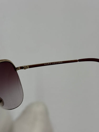 Marc Jacobs Occhiali da Sole MJ 069/S Aviator Semi-Rimless con Lenti Sfumate