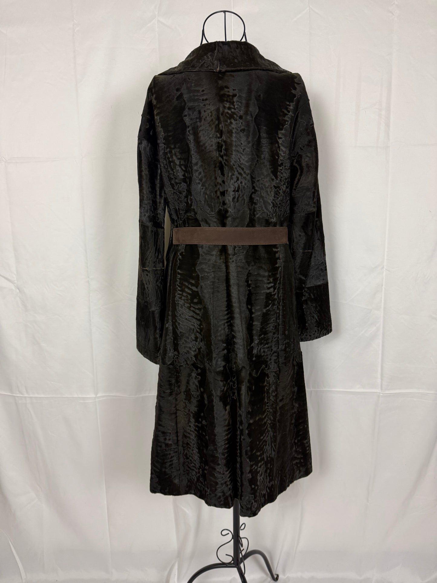 Marni Cappotto Astrakan Sartoriale con Cintura Marrone - Pally Vintage Closet