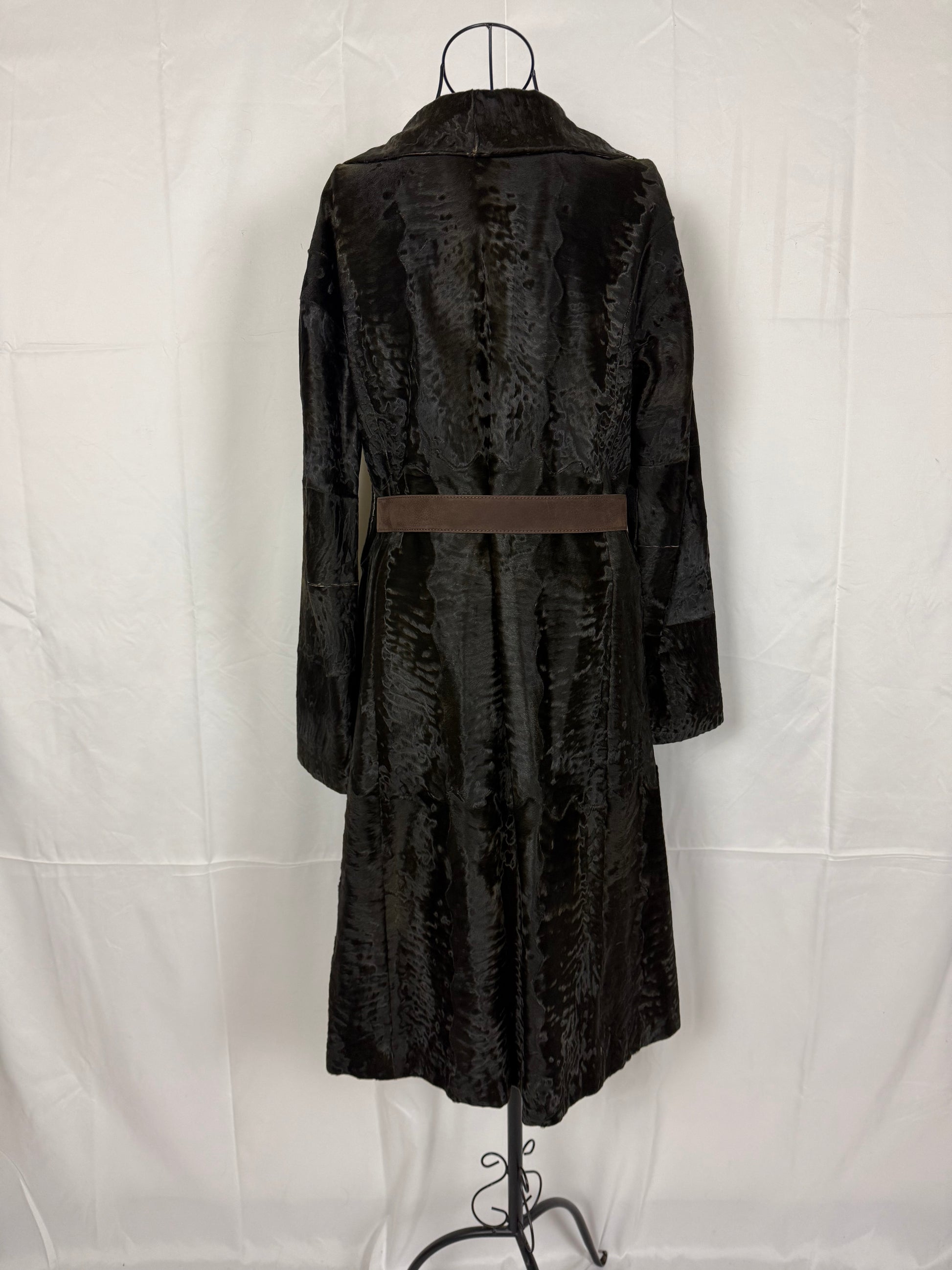 Marni Cappotto Astrakan Sartoriale con Cintura Marrone - Pally Vintage Closet