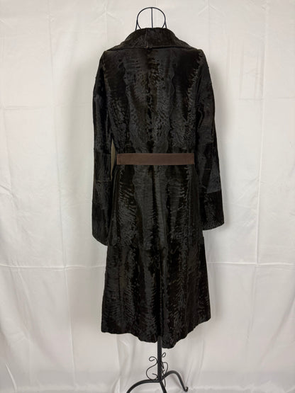 Marni Cappotto Astrakan Sartoriale con Cintura Marrone - Pally Vintage Closet