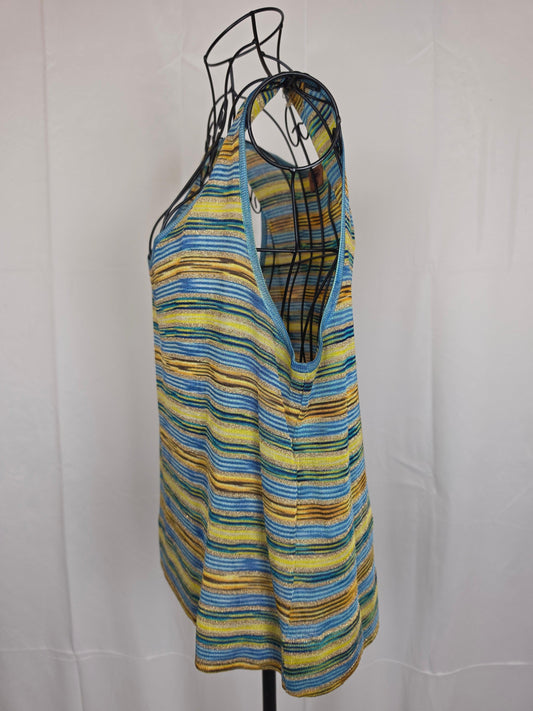 Missoni Canotta Vintage Maglia Lurex a Righe Multicolore - Pally Vintage Closet