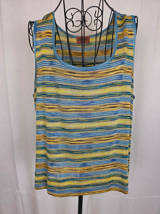 Missoni Canotta Vintage Maglia Lurex a Righe Multicolore - Pally Vintage Closet