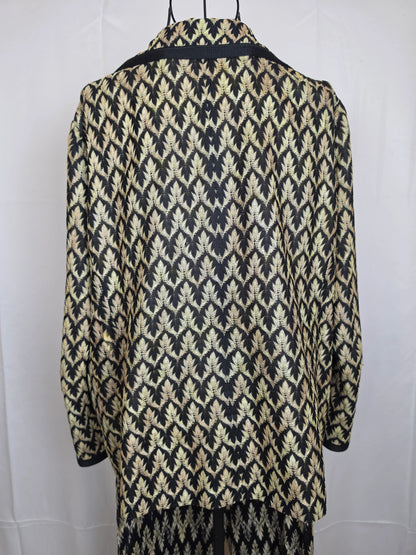 Missoni-Completo-Vintage-Blazer-e-Pantaloni-in-Maglia-Lavorata-Nero-e-Oro-70263496311108 - Pally Vintage Closet