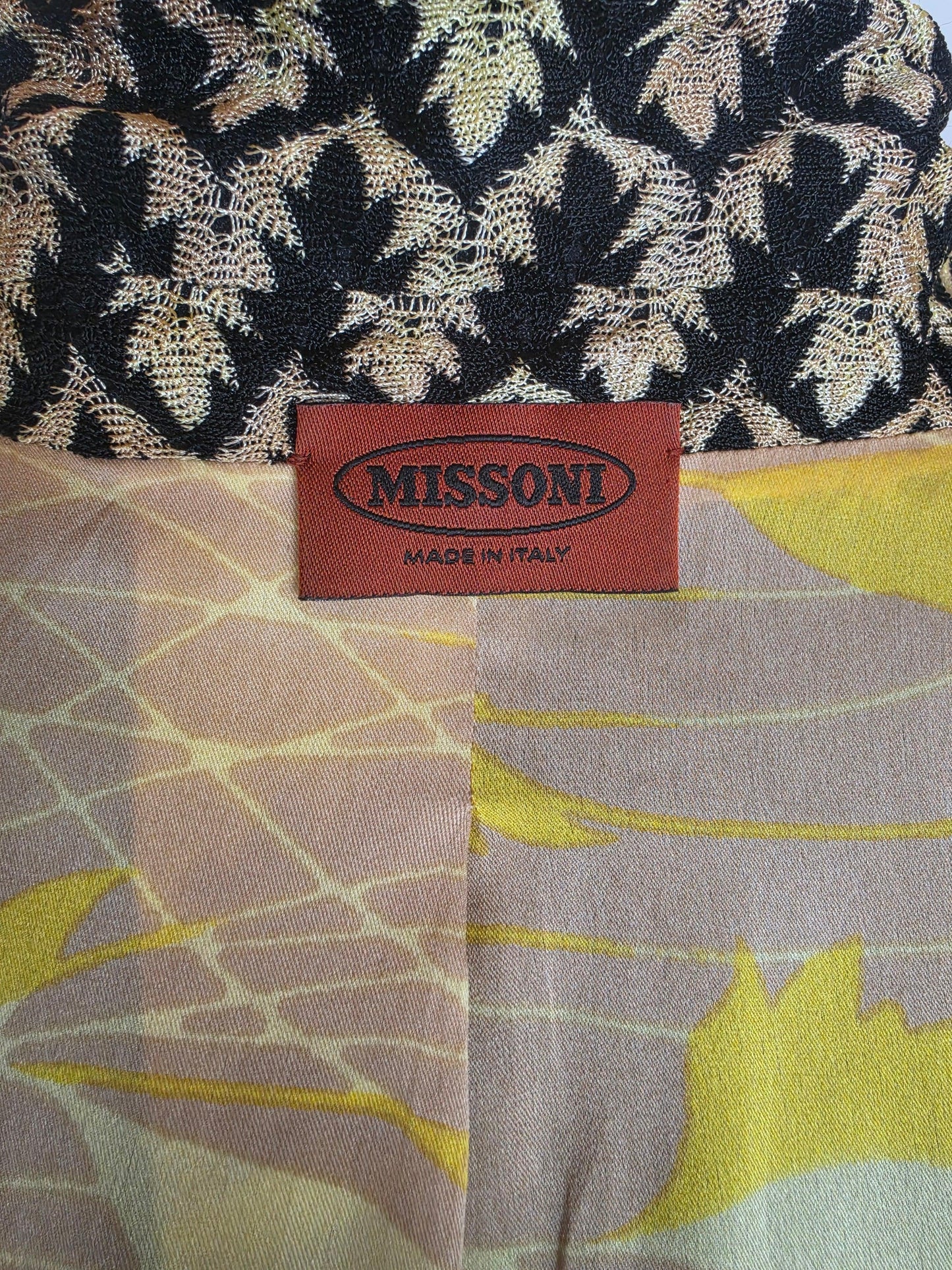 Missoni-Completo-Vintage-Blazer-e-Pantaloni-in-Maglia-Lavorata-Nero-e-Oro-70263496442180 - Pally Vintage Closet
