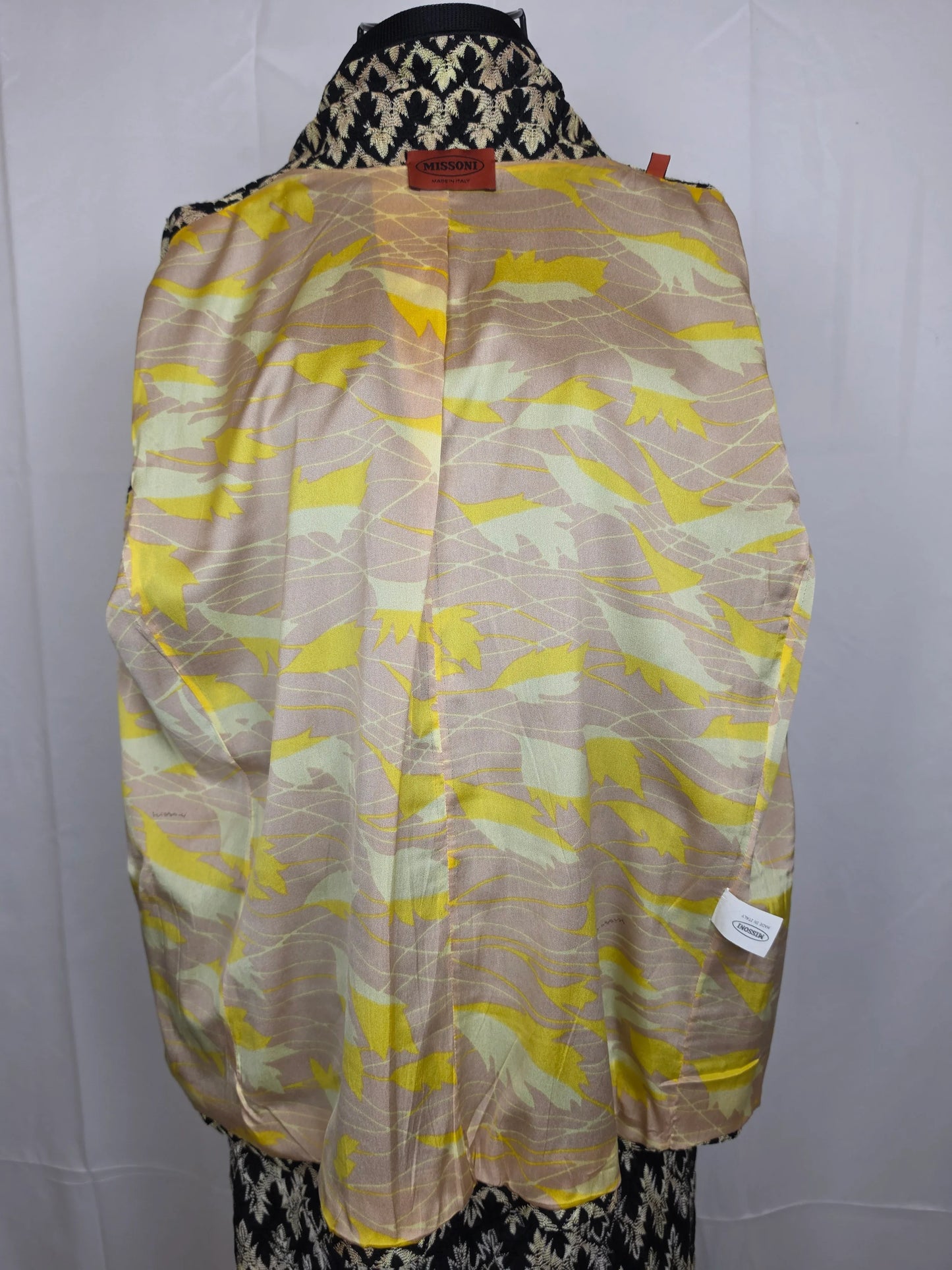 Missoni-Completo-Vintage-Blazer-e-Pantaloni-in-Maglia-Lavorata-Nero-e-Oro-70263496474948 - Pally Vintage Closet