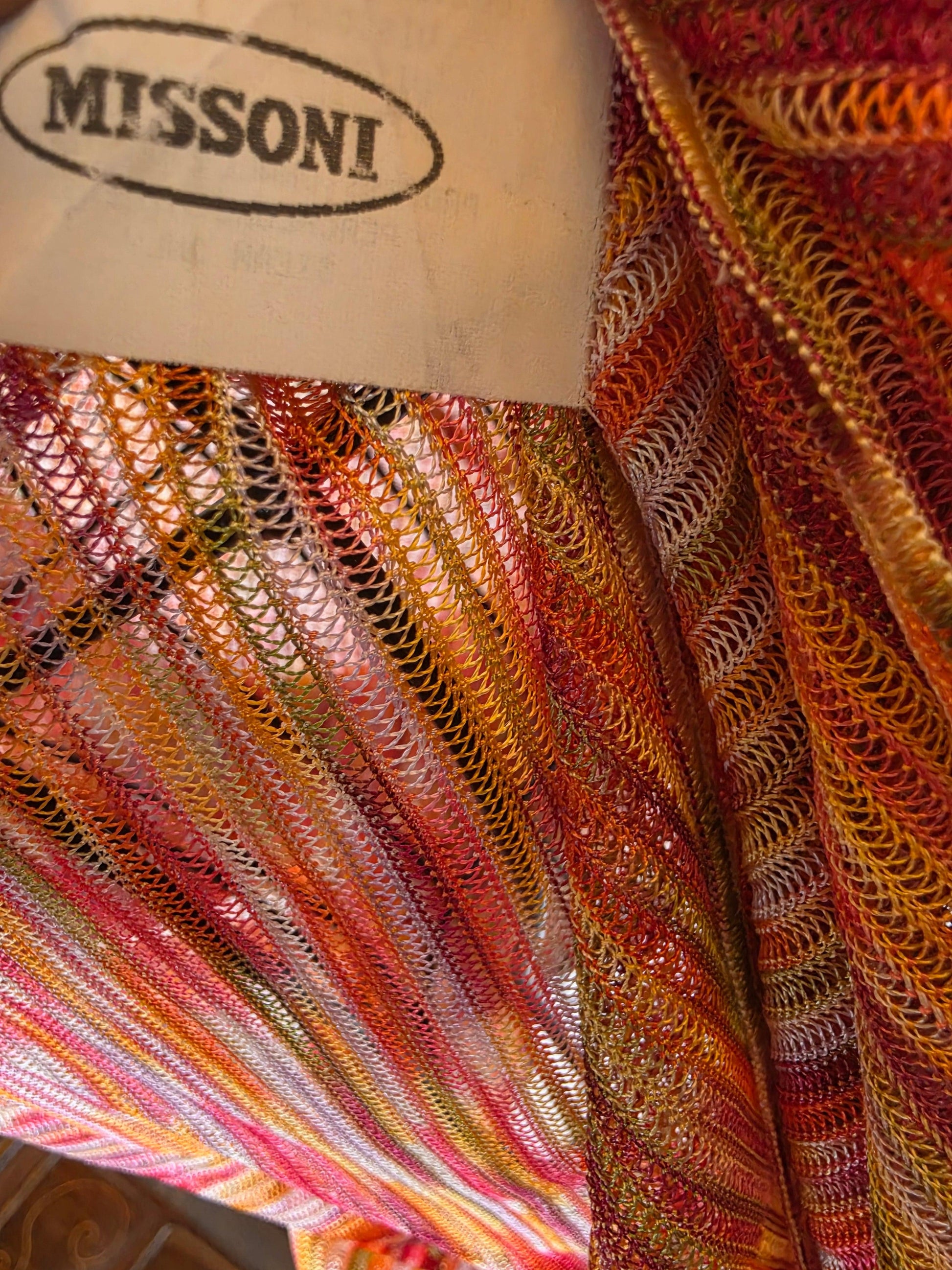 Missoni-Maglia-Vintage-a-Zig-Zag-Rosa-e-Arancione-70401937768772 - Pally Vintage Closet