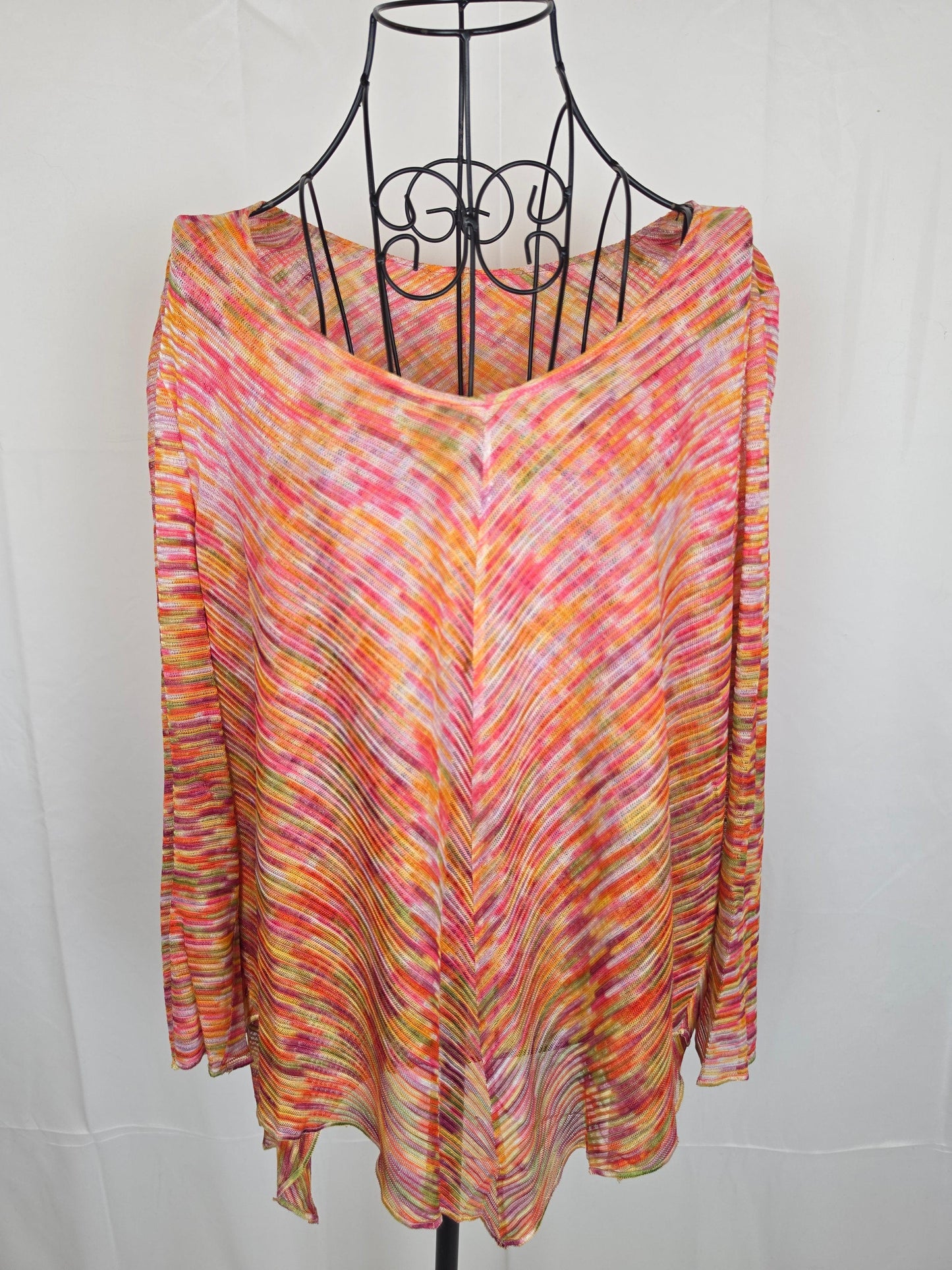 Missoni-Maglia-Vintage-a-Zig-Zag-Rosa-e-Arancione-70401937932612 - Pally Vintage Closet