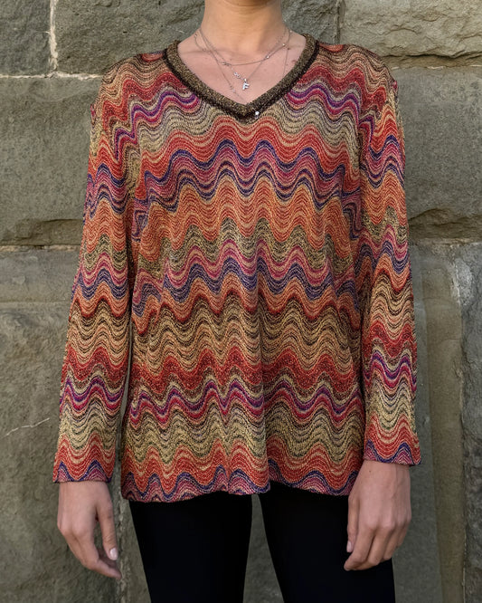 Missoni-Maglia-Vintage-in-Lurex-Pattern-Zigzag-Multicolore-70300497445188 - Pally Vintage Closet