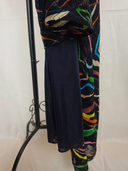 Missoni-Pantaloni-Vintage-a-Crochet-con-Motivo-Astratto-Nero-70401942323524 - Pally Vintage Closet