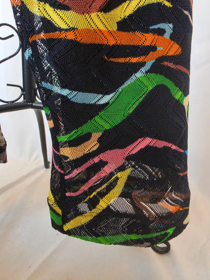 Missoni-Pantaloni-Vintage-a-Crochet-con-Motivo-Astratto-Nero-70401942356292 - Pally Vintage Closet