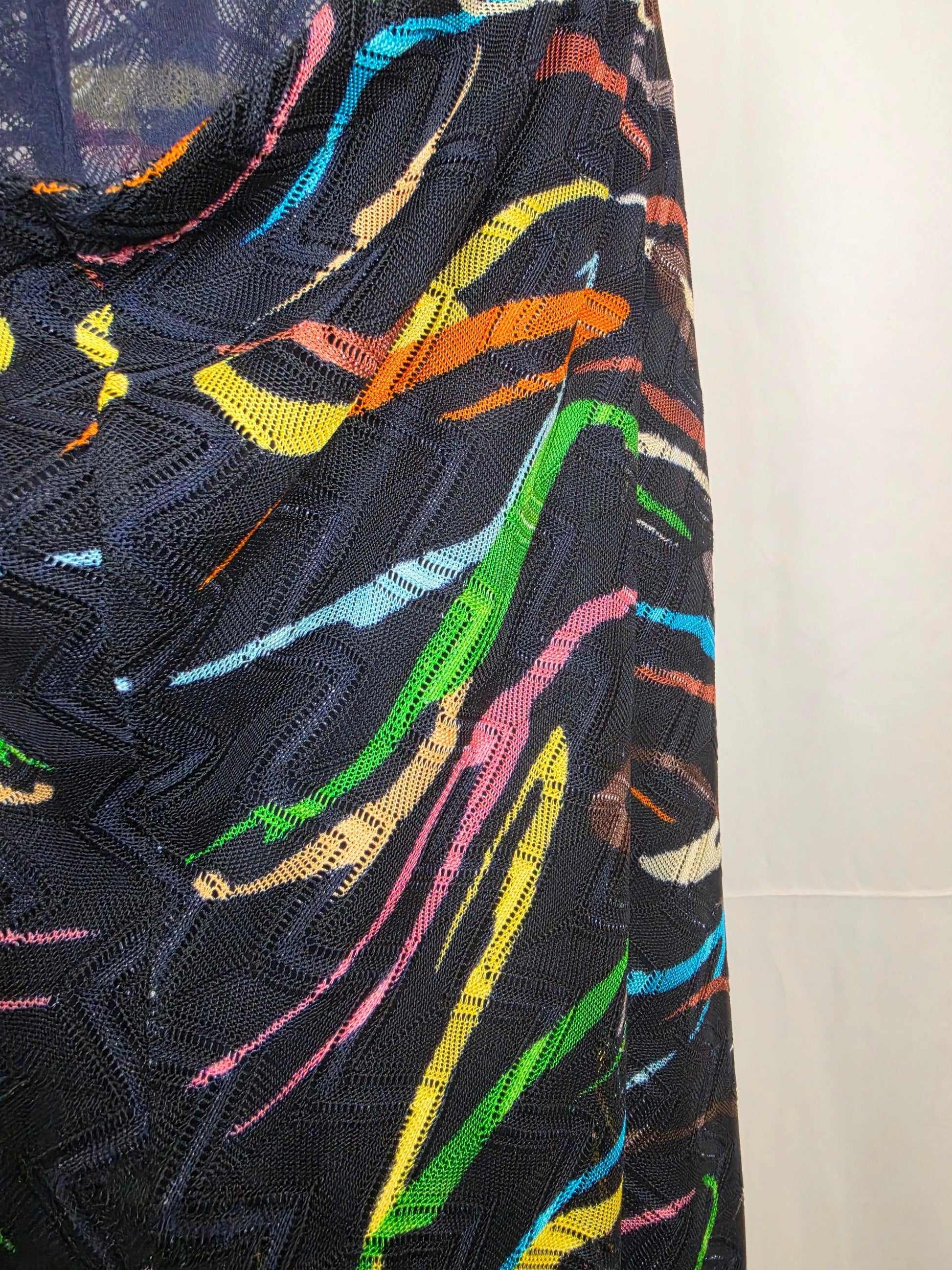 Missoni-Pantaloni-Vintage-a-Crochet-con-Motivo-Astratto-Nero-70401942389060 - Pally Vintage Closet