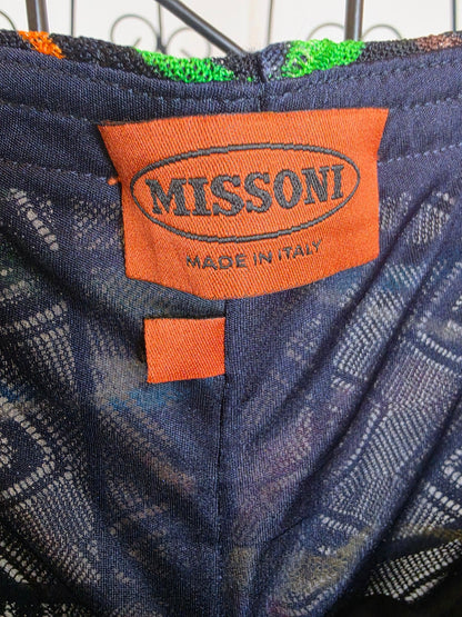 Missoni-Pantaloni-Vintage-a-Crochet-con-Motivo-Astratto-Nero-70401942454596 - Pally Vintage Closet
