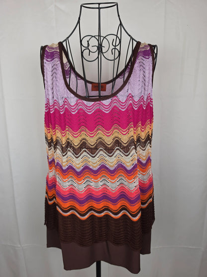 Missoni-Set-Vintage-3-Pezzi-Lavorazione-Crochet-a-Onde-Rosa-70263467049284 - Pally Vintage Closet