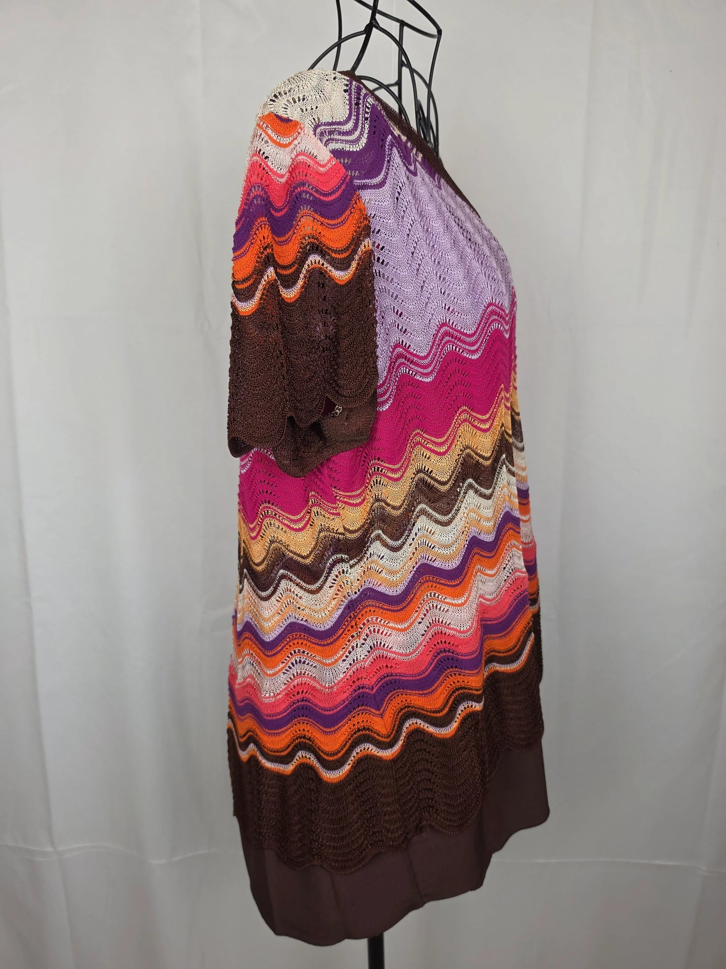 Missoni-Set-Vintage-3-Pezzi-Lavorazione-Crochet-a-Onde-Rosa-70263467114820 - Pally Vintage Closet