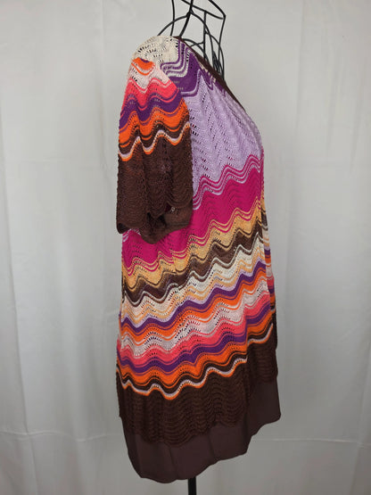 Missoni-Set-Vintage-3-Pezzi-Lavorazione-Crochet-a-Onde-Rosa-70263467114820 - Pally Vintage Closet