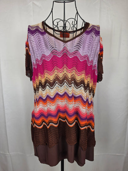 Missoni-Set-Vintage-3-Pezzi-Lavorazione-Crochet-a-Onde-Rosa-70263467147588 - Pally Vintage Closet