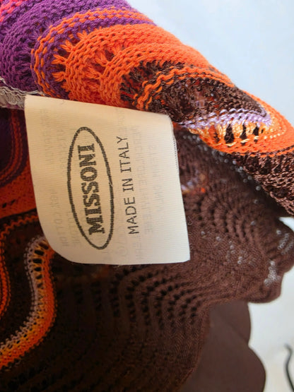 Missoni-Set-Vintage-3-Pezzi-Lavorazione-Crochet-a-Onde-Rosa-70263467180356 - Pally Vintage Closet
