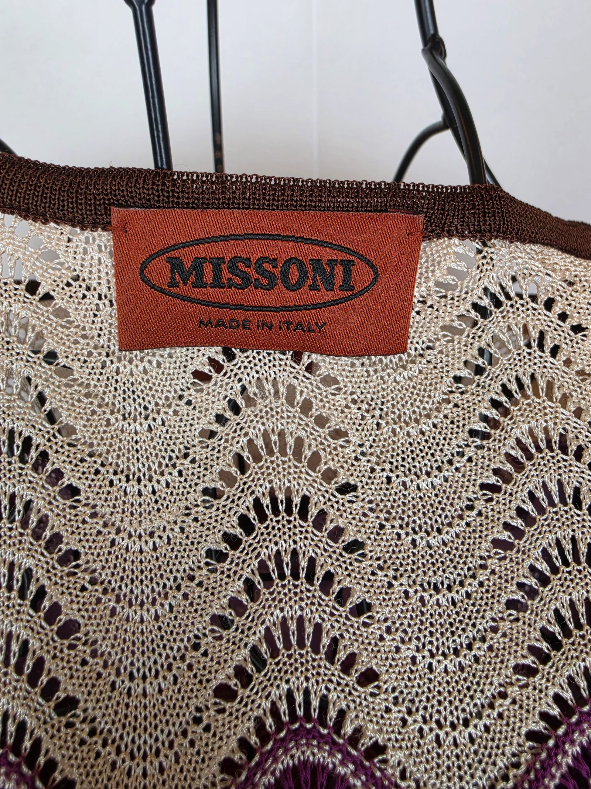 Missoni-Set-Vintage-3-Pezzi-Lavorazione-Crochet-a-Onde-Rosa-70263467278660 - Pally Vintage Closet