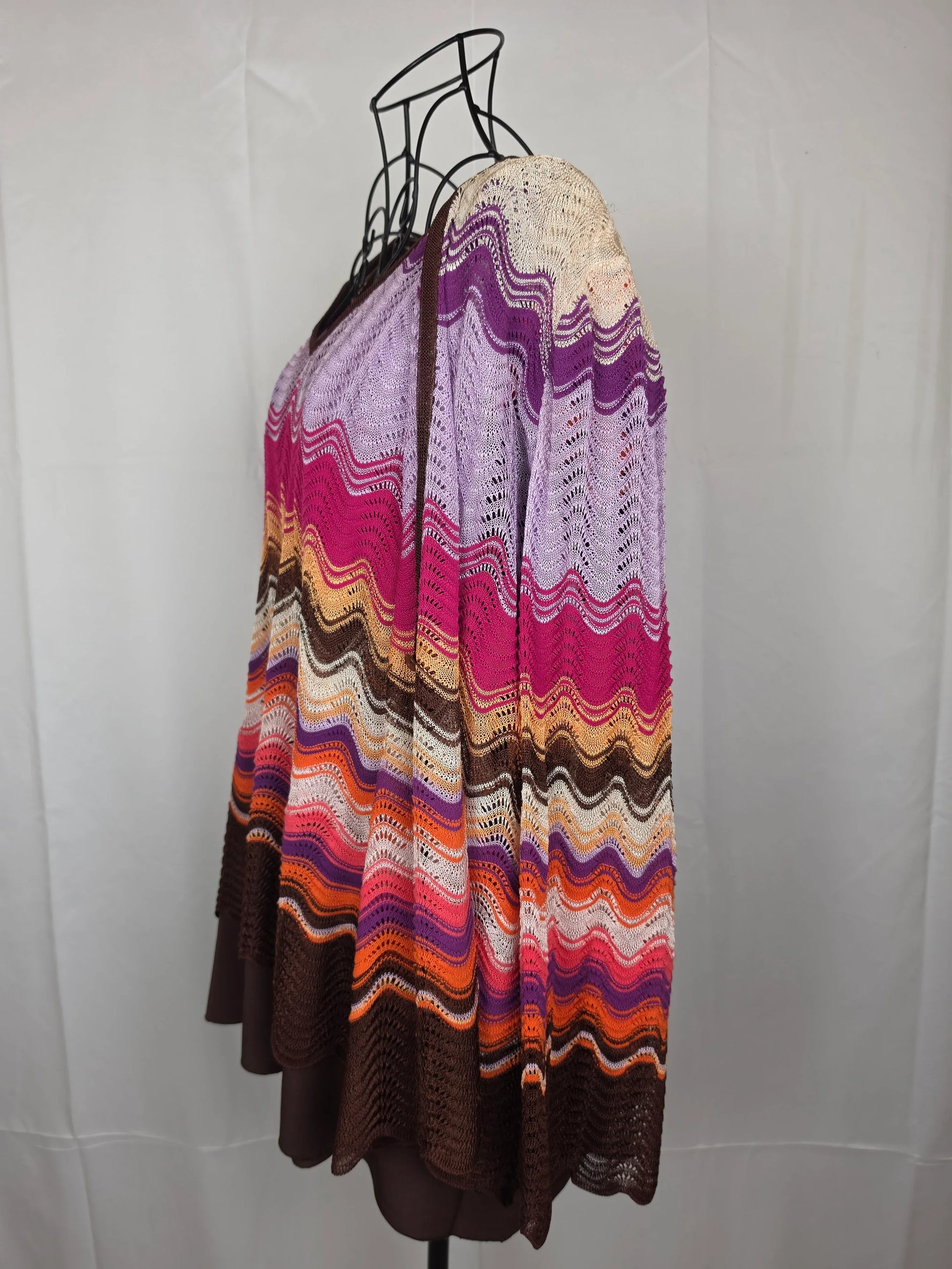Missoni-Set-Vintage-3-Pezzi-Lavorazione-Crochet-a-Onde-Rosa-70263467311428 - Pally Vintage Closet