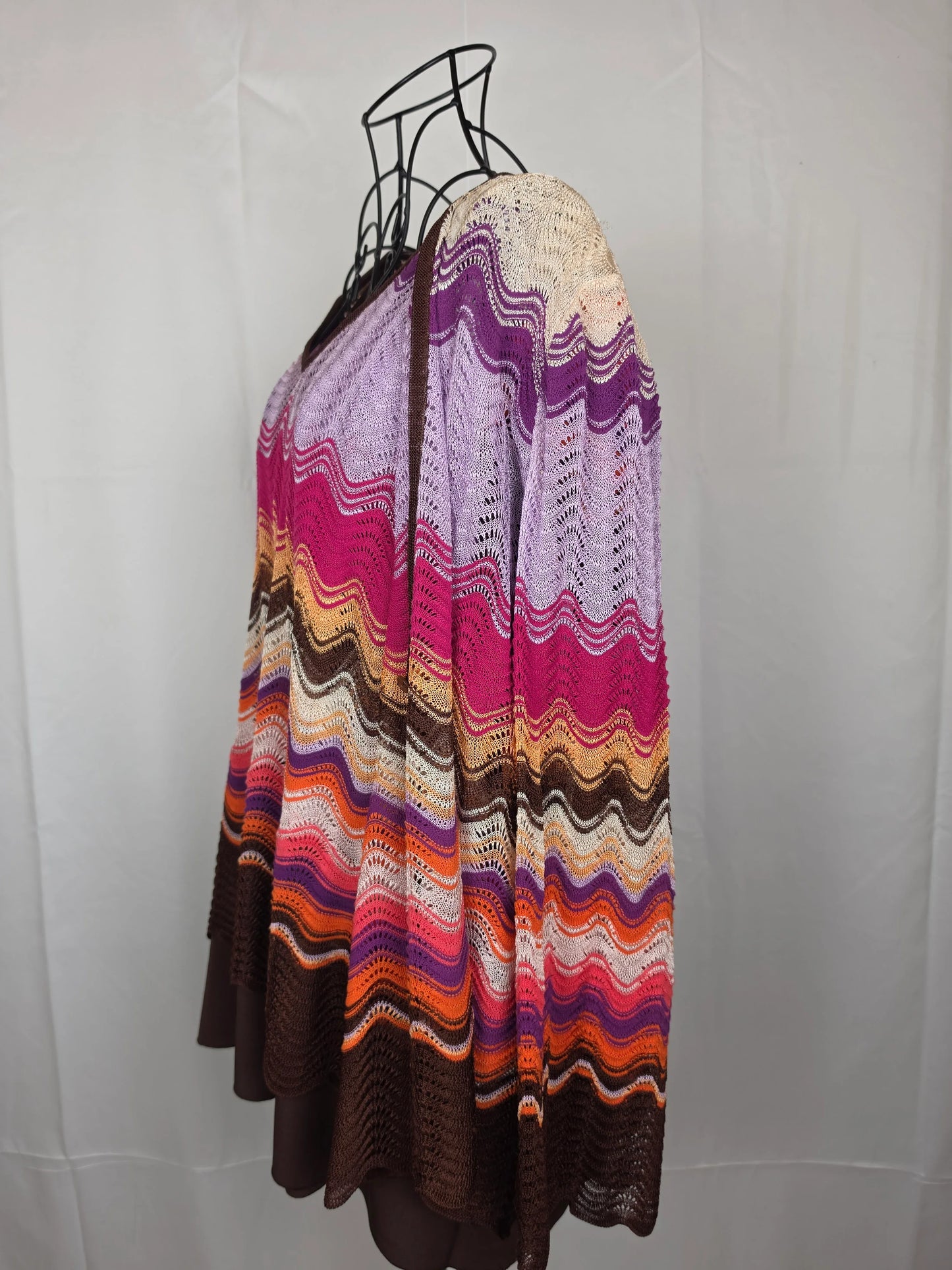 Missoni-Set-Vintage-3-Pezzi-Lavorazione-Crochet-a-Onde-Rosa-70263467344196 - Pally Vintage Closet