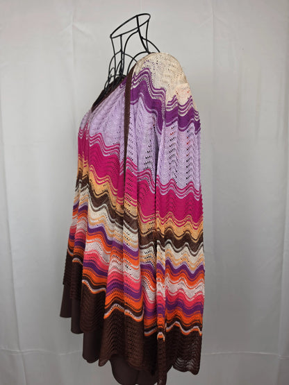 Missoni-Set-Vintage-3-Pezzi-Lavorazione-Crochet-a-Onde-Rosa-70263467344196 - Pally Vintage Closet