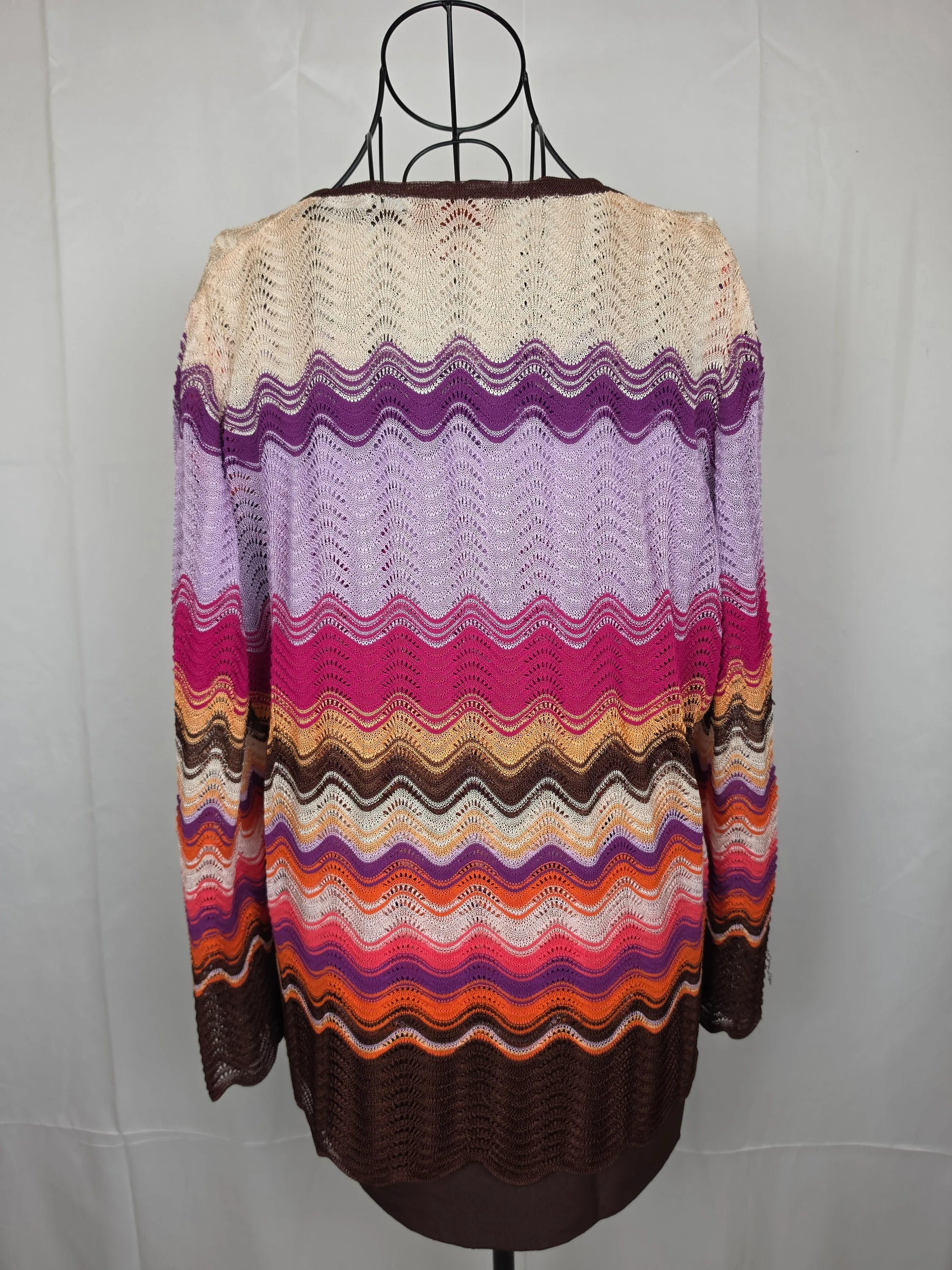 Missoni-Set-Vintage-3-Pezzi-Lavorazione-Crochet-a-Onde-Rosa-70263467376964 - Pally Vintage Closet