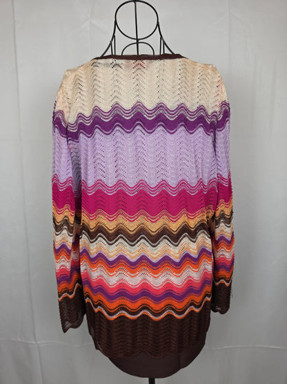 Missoni-Set-Vintage-3-Pezzi-Lavorazione-Crochet-a-Onde-Rosa-70263467376964 - Pally Vintage Closet