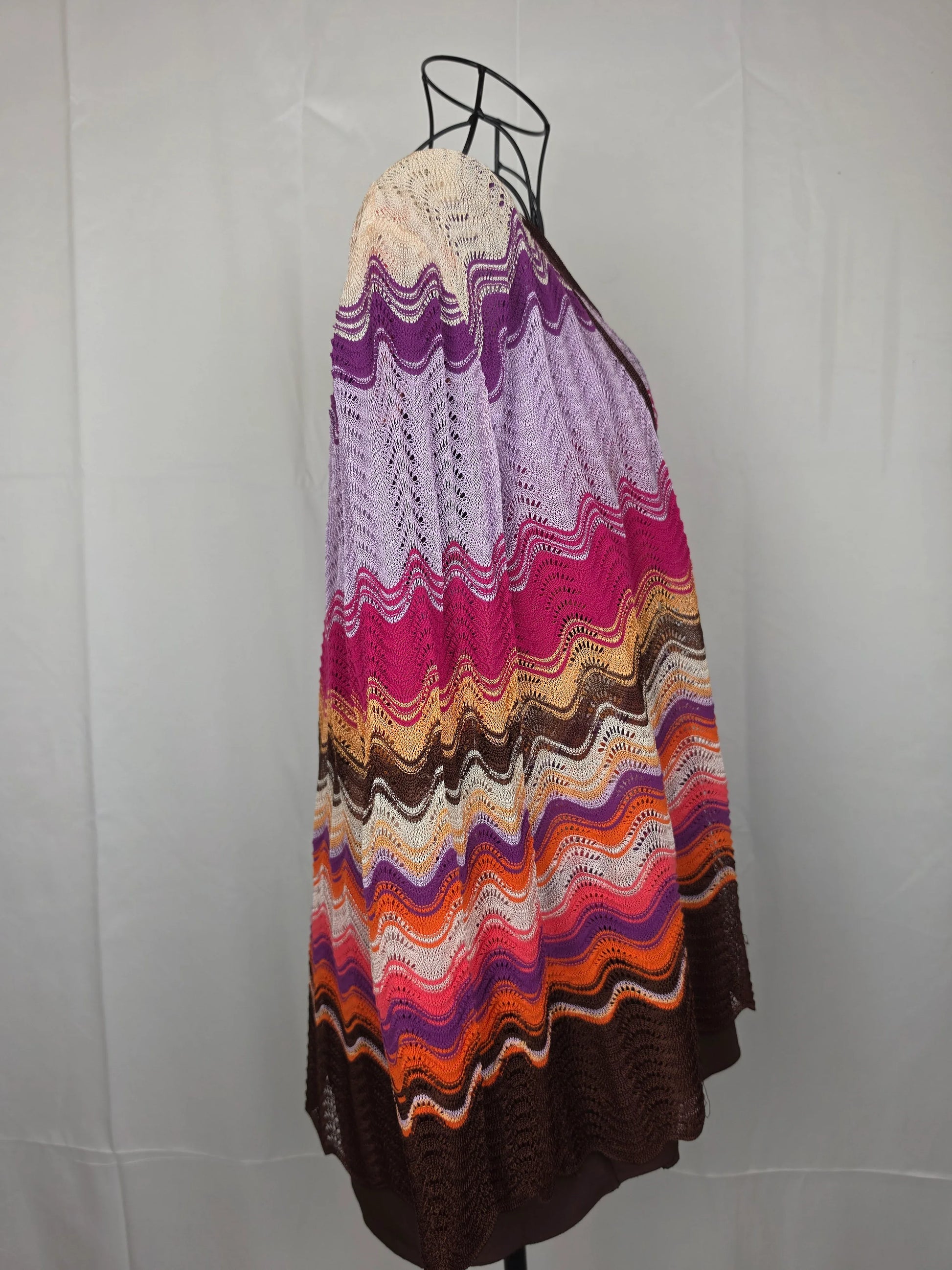 Missoni-Set-Vintage-3-Pezzi-Lavorazione-Crochet-a-Onde-Rosa-70263467409732 - Pally Vintage Closet