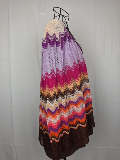Missoni-Set-Vintage-3-Pezzi-Lavorazione-Crochet-a-Onde-Rosa-70263467409732 - Pally Vintage Closet