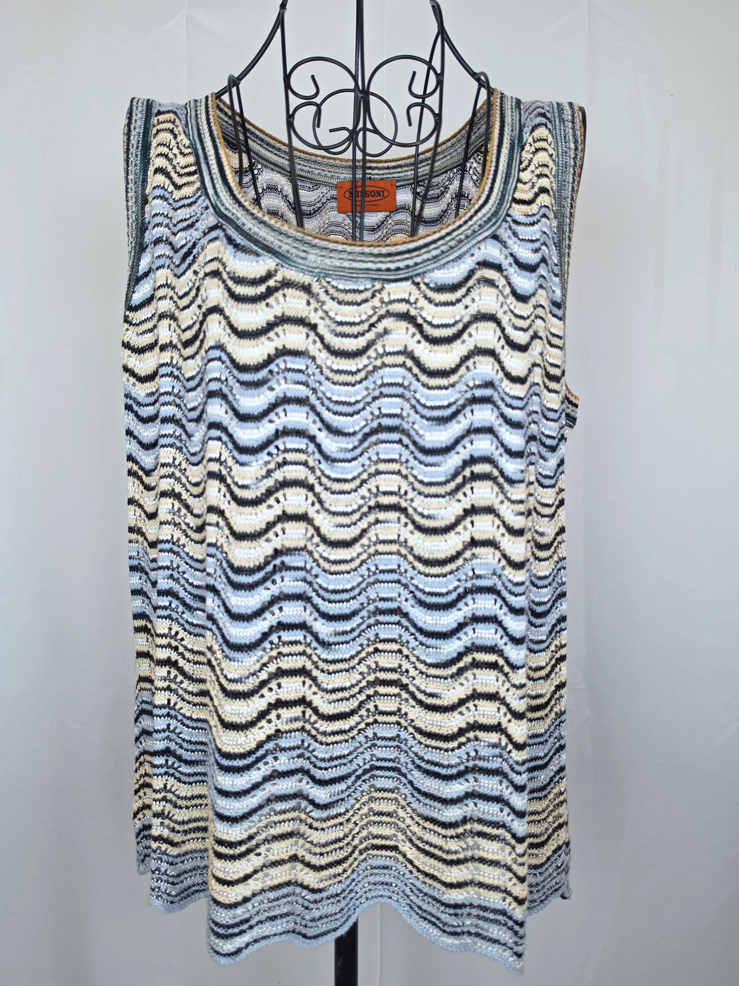 Missoni-Twin-Set-Vintage-Motivo-Zig-Zag-Nero-e-Bianco-70263492903236 - Pally Vintage Closet