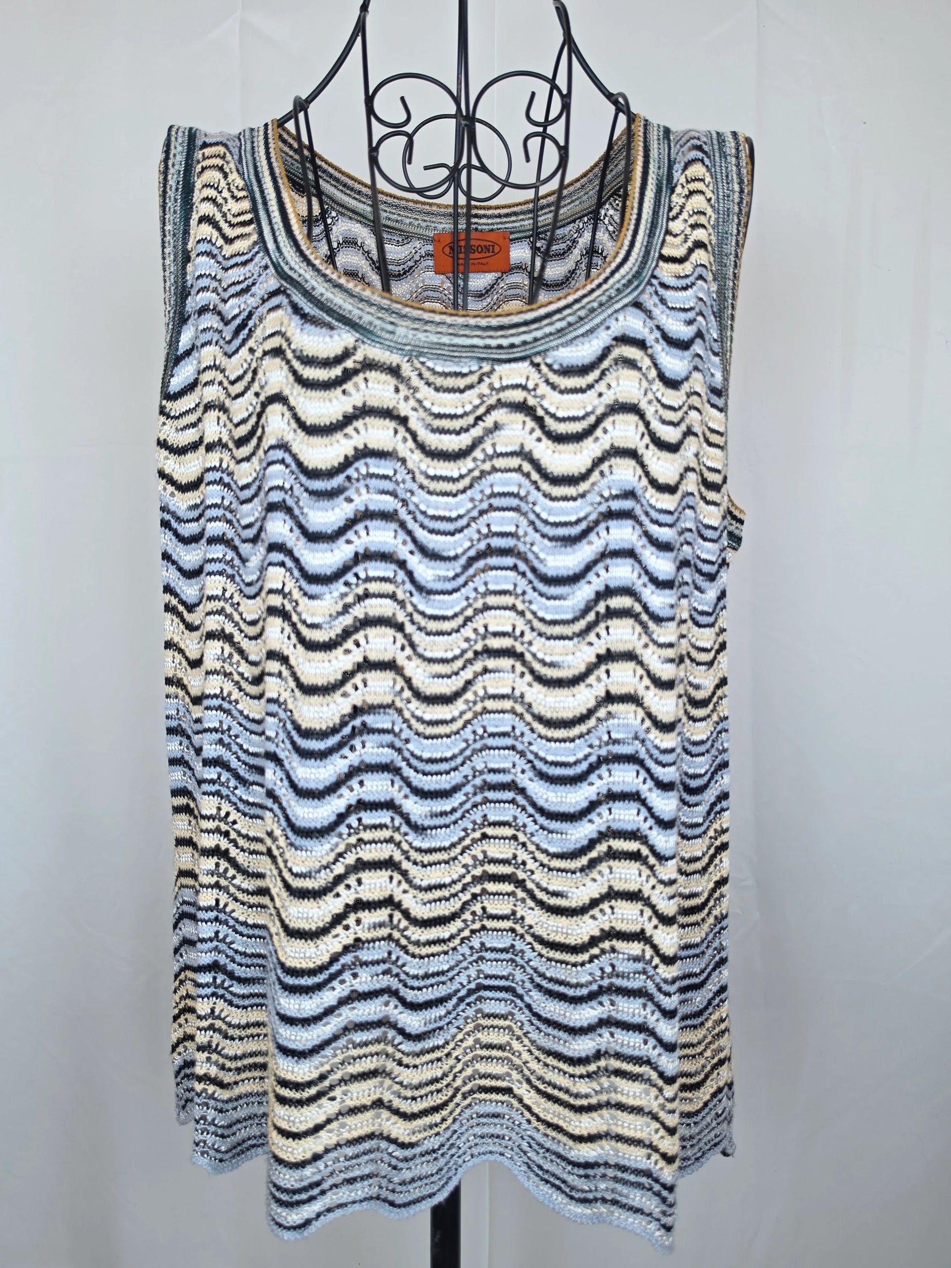 Missoni-Twin-Set-Vintage-Motivo-Zig-Zag-Nero-e-Bianco-70263492903236 - Pally Vintage Closet