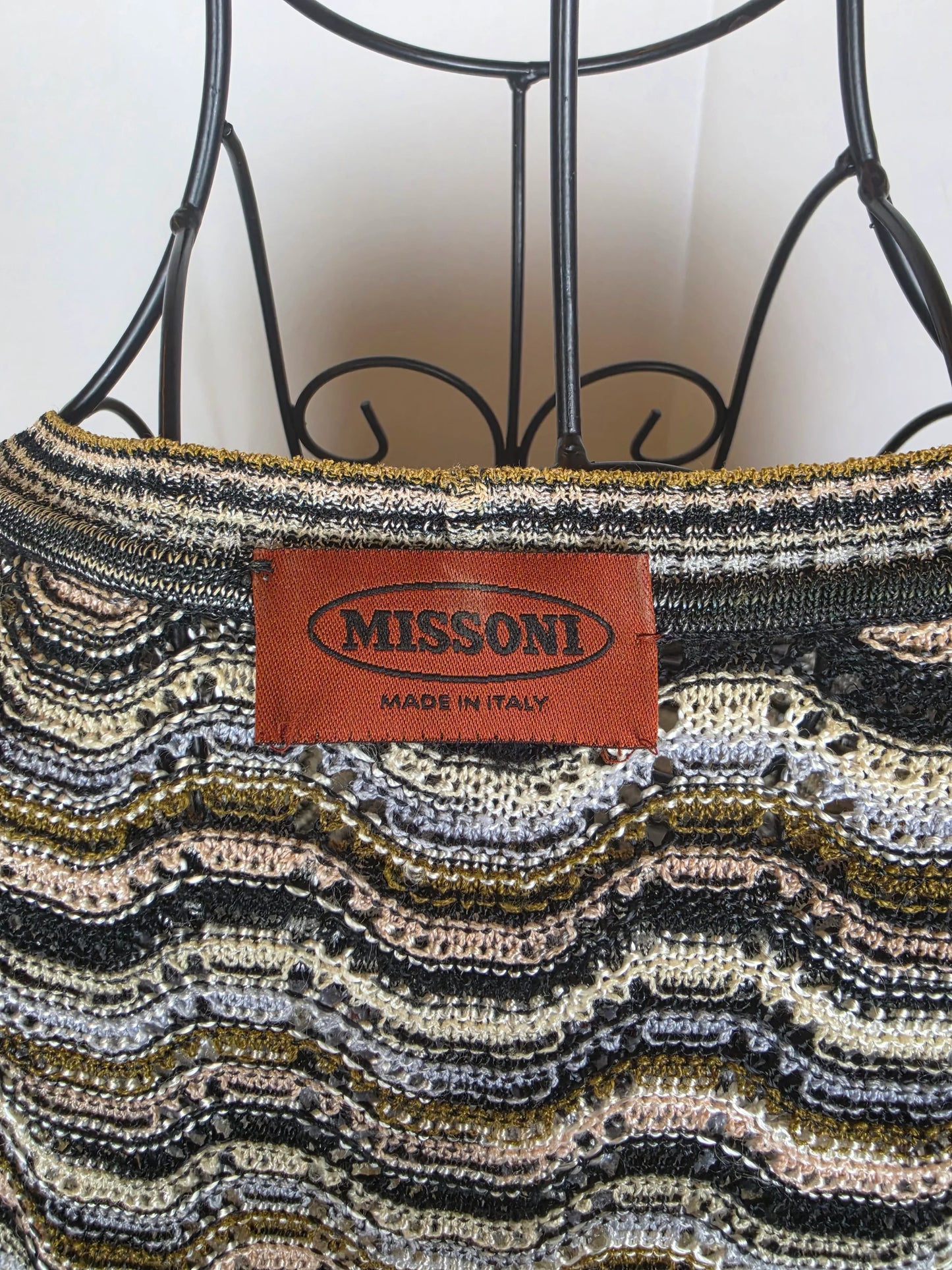 Missoni-Twin-Set-Vintage-Motivo-Zig-Zag-Nero-e-Bianco-70263492936004 - Pally Vintage Closet