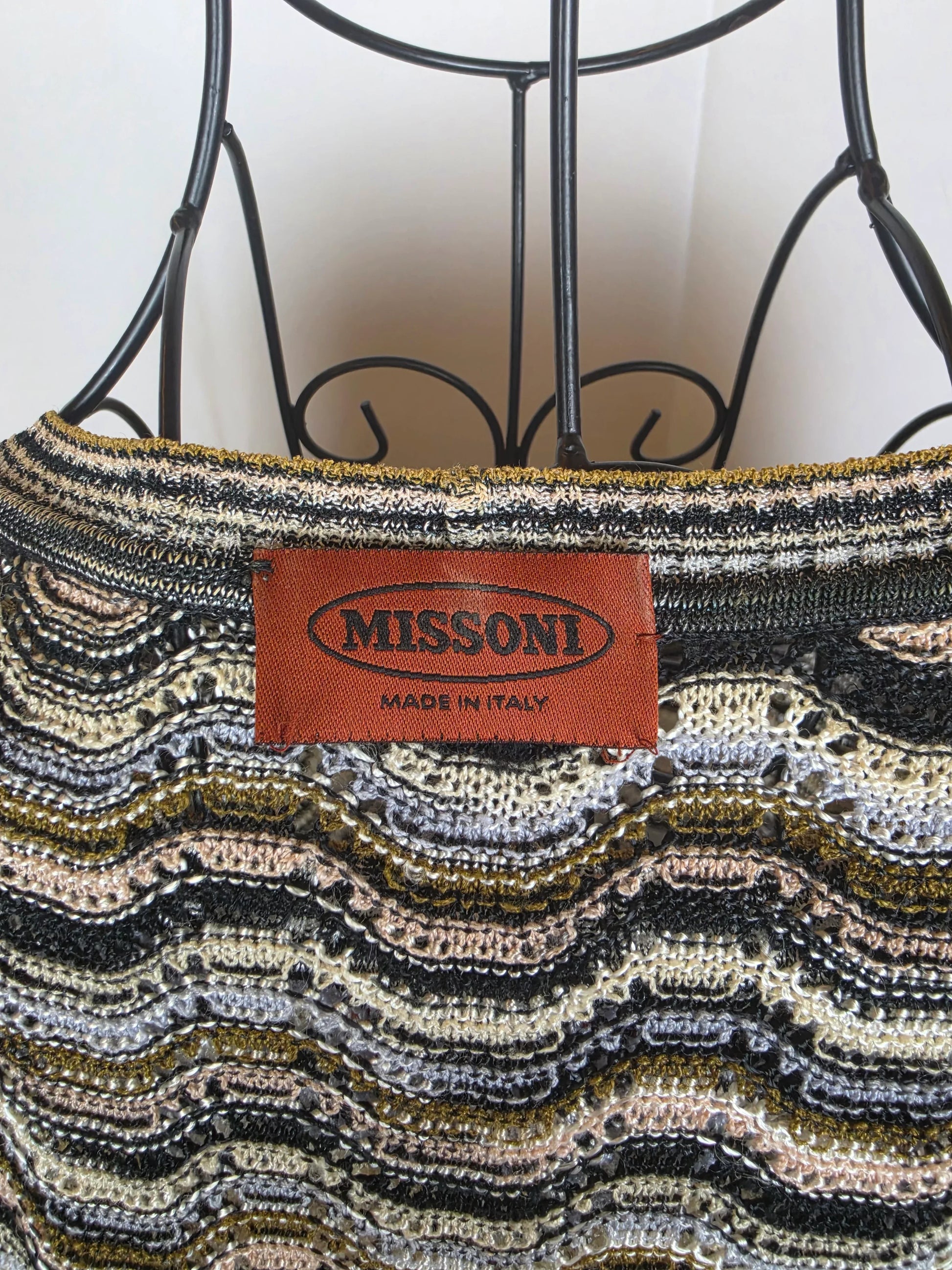 Missoni-Twin-Set-Vintage-Motivo-Zig-Zag-Nero-e-Bianco-70263492936004 - Pally Vintage Closet