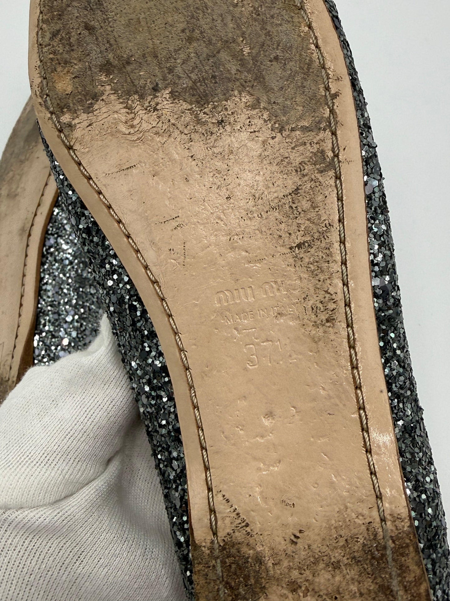 Miu-Miu-Ballerine-Mary-Jane-Vintage-Glitter-Argento-70493934289220 - Pally Vintage Closet