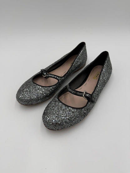 Miu-Miu-Ballerine-Mary-Jane-Vintage-Glitter-Argento-70493934485828 - Pally Vintage Closet