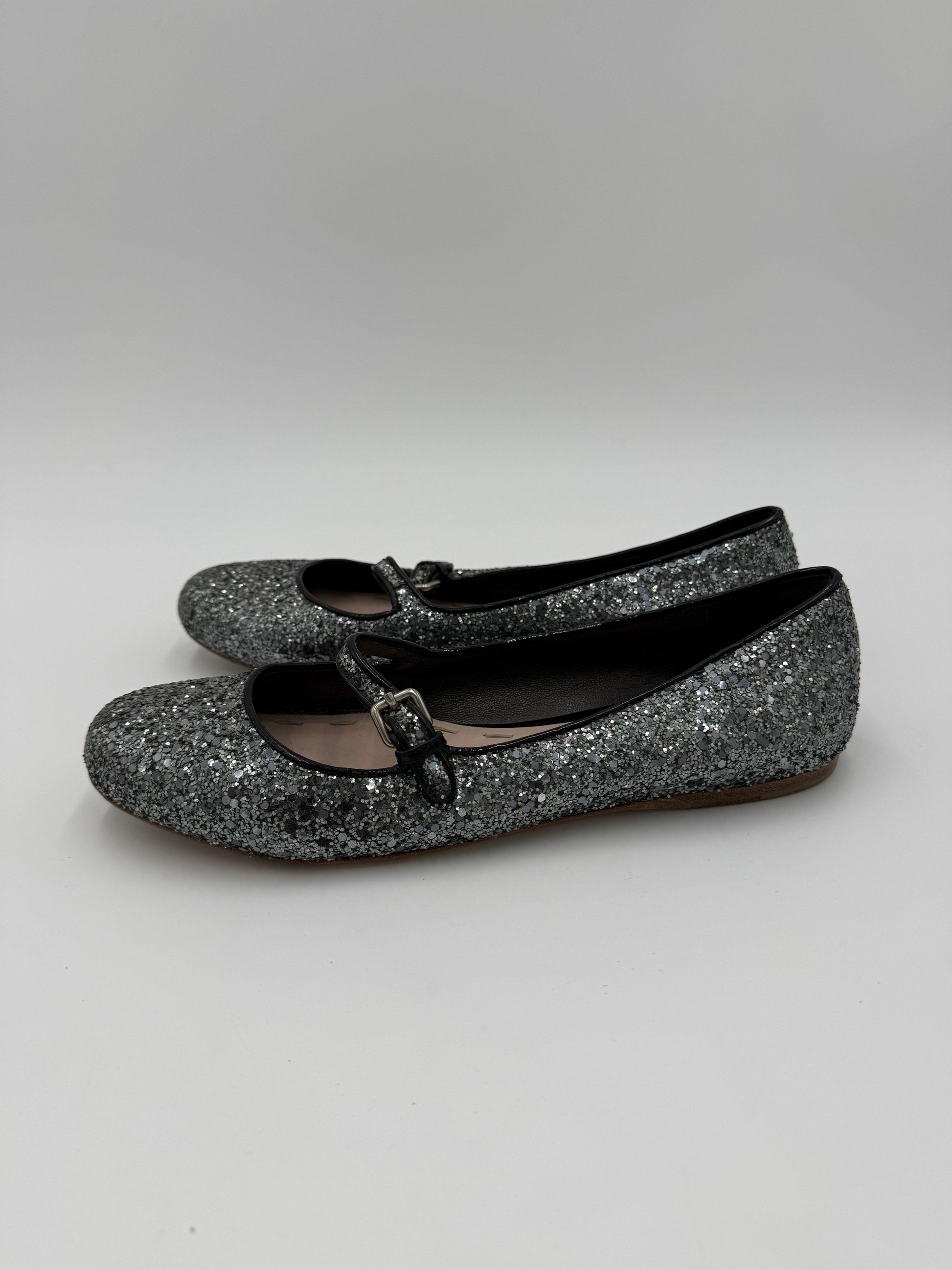 Miu-Miu-Ballerine-Mary-Jane-Vintage-Glitter-Argento-70493934518596 - Pally Vintage Closet