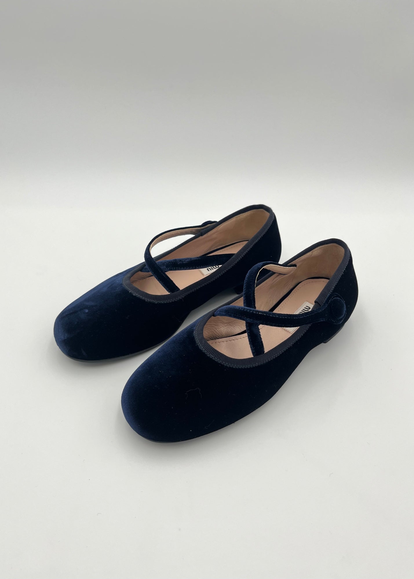 Miu Miu Ballerine in Velluto Navy