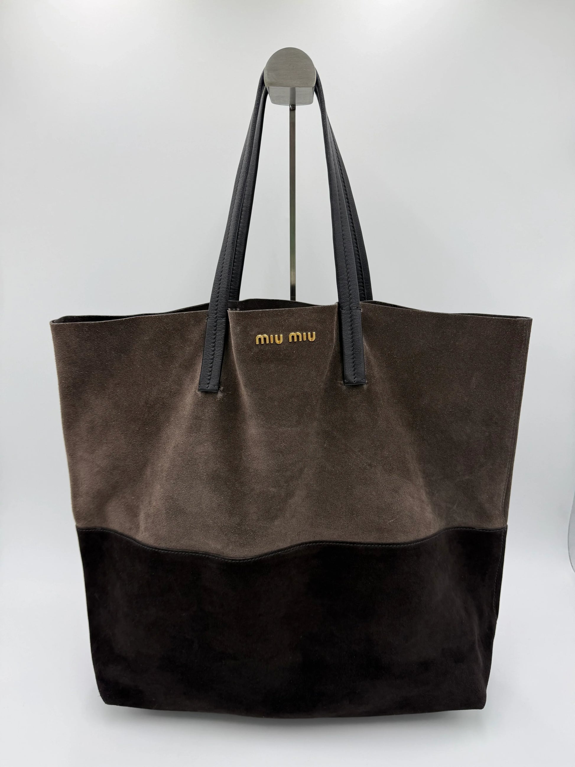 Miu-Miu-Borsa-Tote-in-Camoscio-Bicolore-Marrone-70135133602116 - Pally Vintage Closet