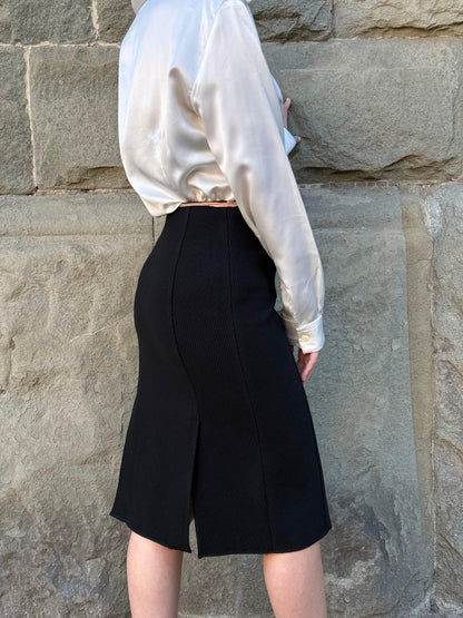 Miu-Miu-Gonna-Vintage-in-Lana-Cotta-Nera-70397331407172 - Pally Vintage Closet
