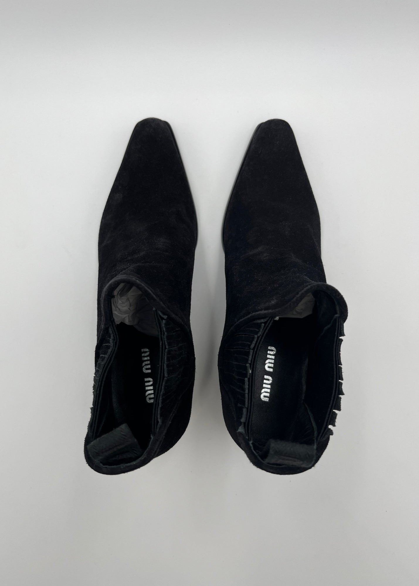 Miu Miu Stivaletti Suede Nero