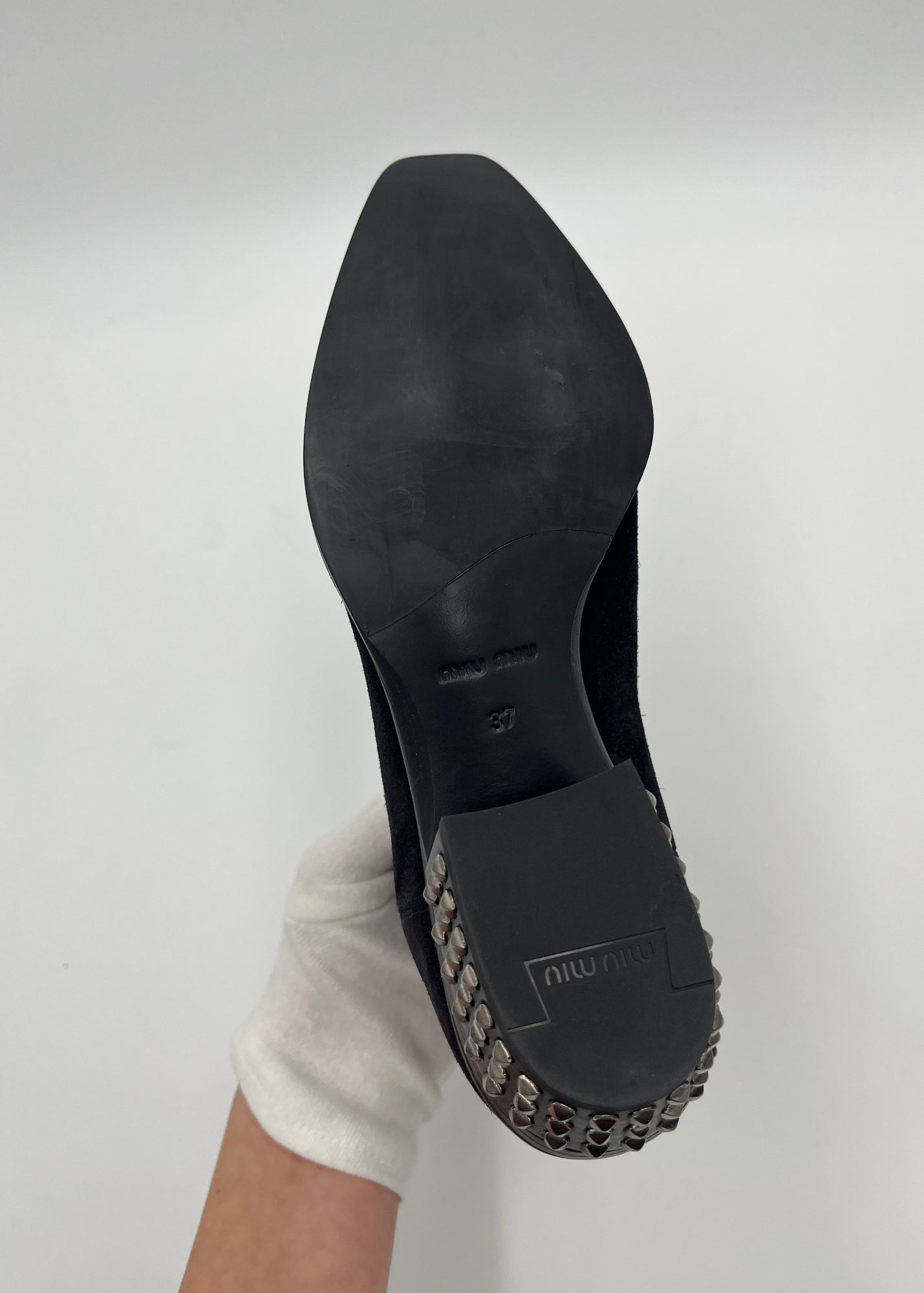 Miu Miu Stivaletti Suede Nero