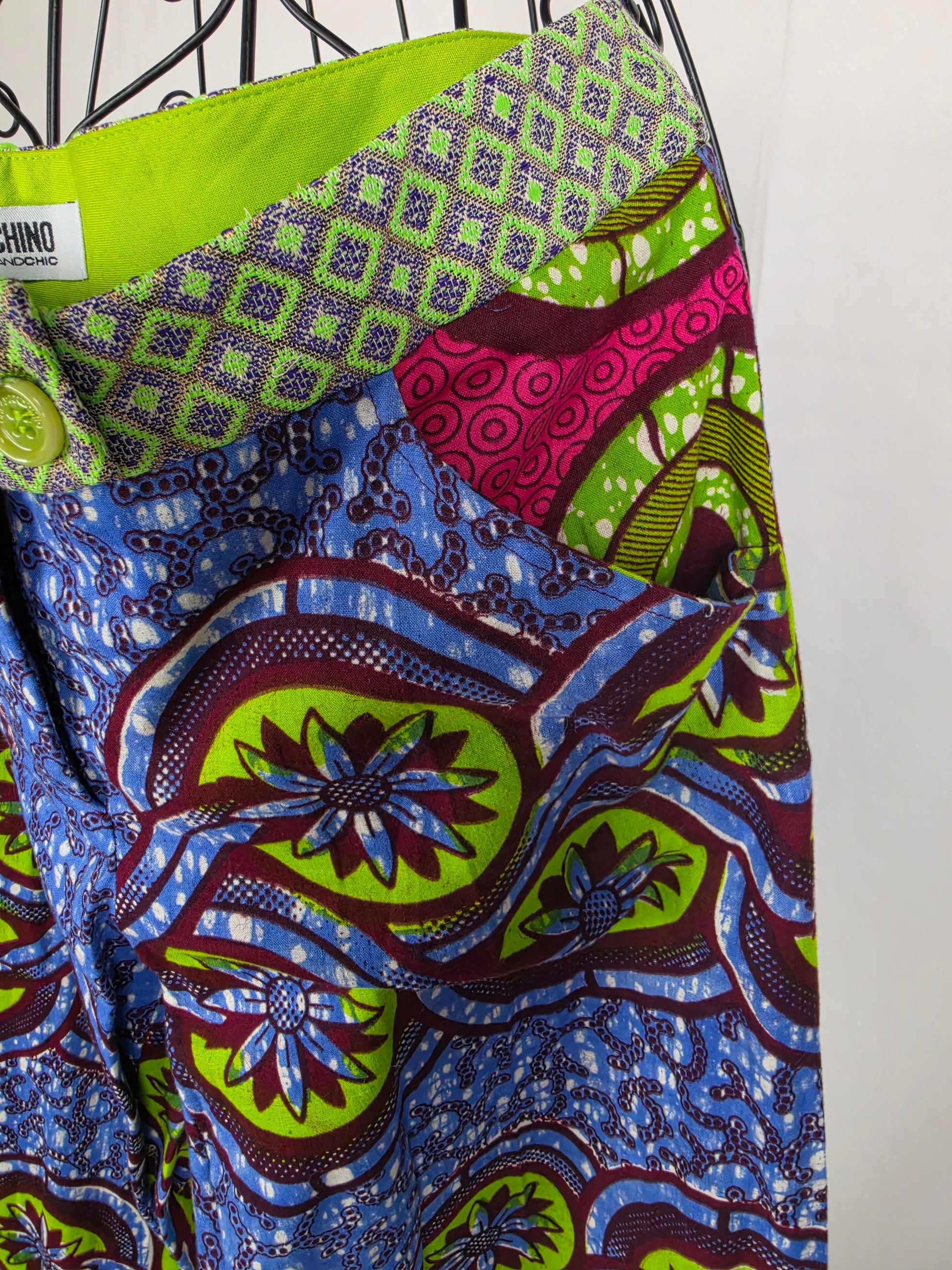 Moschino Cheap and Chic Pantaloni a Gamba Larga Stampa Astratta Multicolor - Pally Vintage Closet