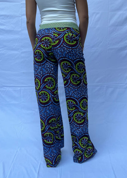 Moschino Cheap and Chic Pantaloni a Gamba Larga Stampa Astratta Multicolor - Pally Vintage Closet