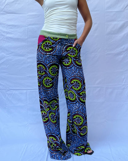 Moschino Cheap and Chic Pantaloni a Gamba Larga Stampa Astratta Multicolor - Pally Vintage Closet