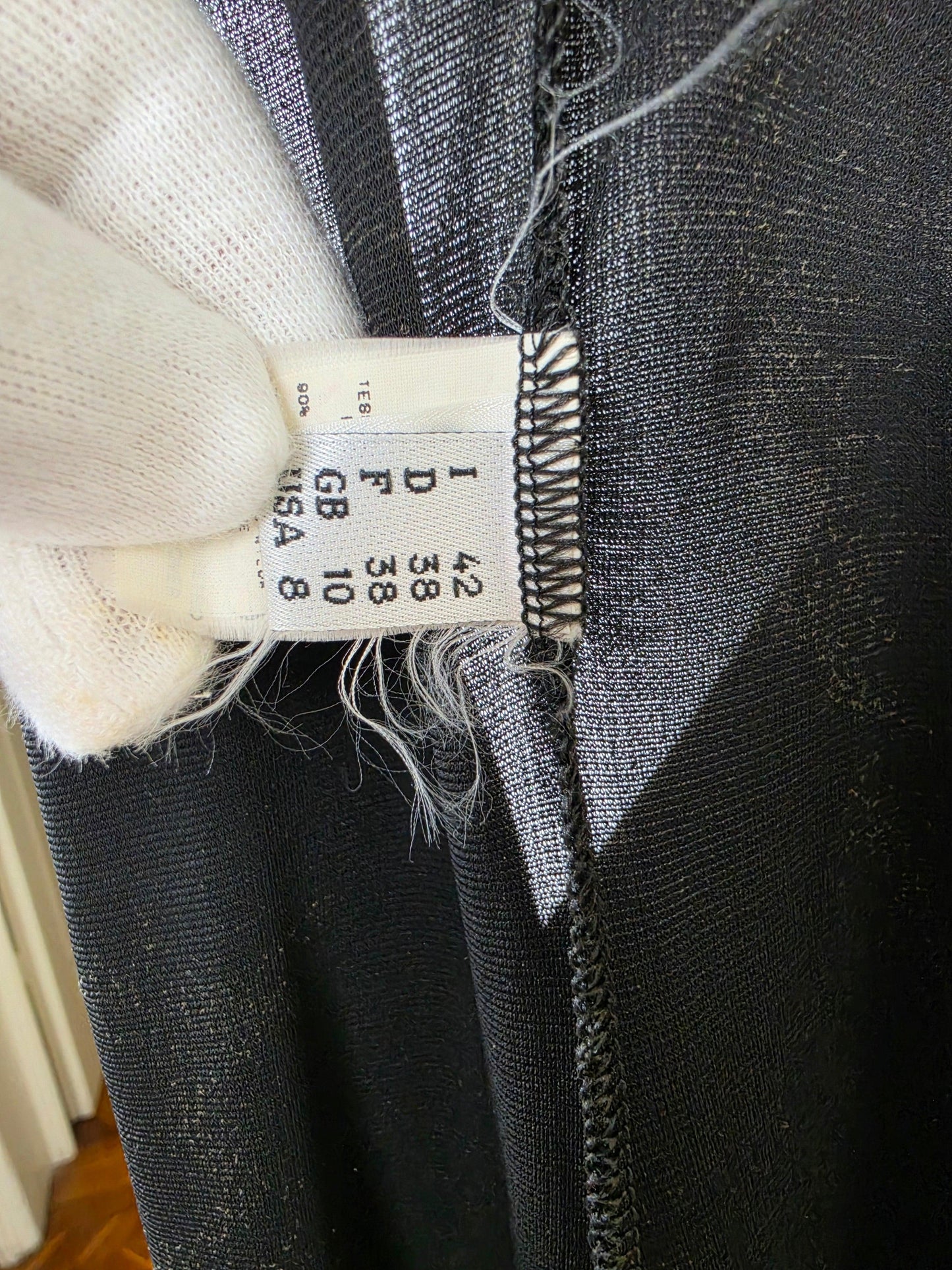 Narciso Rodriguez Abito da Sera Vintage in Maglia Semitrasparente Nero - Pally Vintage Closet